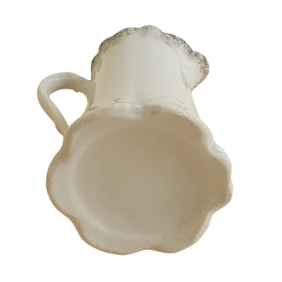 Vintage Porcelain Small Pitcher with Romantic Victorian Scene Granny Cottage - Picture 8 of 9